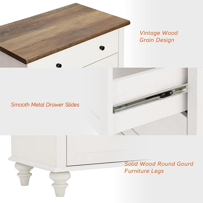 WAMPAT White Dresser for Bedroom with 6 Drawers, Wood Dressers with Wide Chest of Drawers, Mid Century Modern Wooden Closet Storage Organizer, Large Kids Dressers for Nursery, Living Room, Hallway