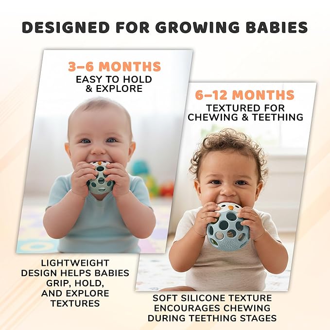 Baby’s Way Teething Toy – Owl Silicone Teether Toy for Babies 3–6 Months Toys for 6–12 Months – Baby Teething Relief, Silicone Teethers for Babies