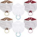 Baby Bandana Bibs & Teethers 6-Pack, 100% Organic Cotton, Super Absorbent & Soft, Unisex for Daily Use & Teething Relief.