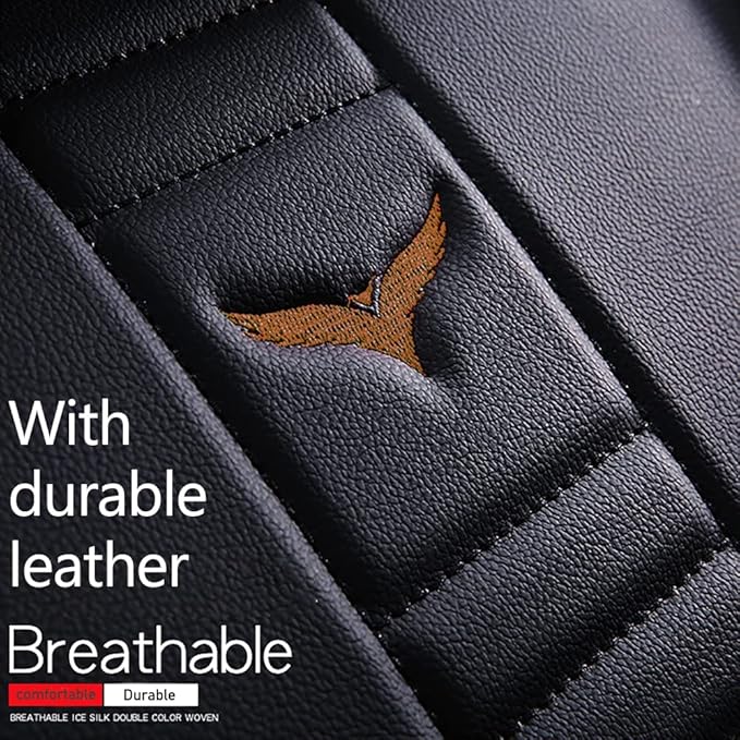 Waterproof 5 Car Seat Covers for Suzuki 1999-2025 95% Models, Premium Faux Leather Automotive Front and Back Seat Protectors Compatible with Airbag Black & Coffee Line