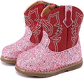 BMCiTYBM Baby Cowboy Cowgirl Boots Infant Western Shoes Boys Girls Round Toe Boots All Seasons 6-24 Months