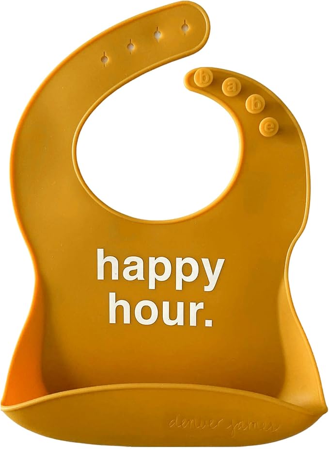 Denver James Silicone Feeding Bibs | Dishwasher Safe. Waterproof. Adjustable.