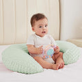 Nursing Pillow for Bottle and Breastfeeding, Ergonomic Comfort Nursing Essentials for Mom and Baby, Feeding Support Pillow with Removable Cover, Easier and Healthier Nursing (Green)