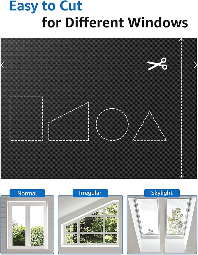 Sumobaby Blackout Curtains for Bedroom Portable 50"x84",No Drill Blackout Shades with Upgraded Hook&Loop Tapes,100% Black Out Window Cover,Thermal Insulated Blinds for Bedroom,Nursery(1 Panel,Black)