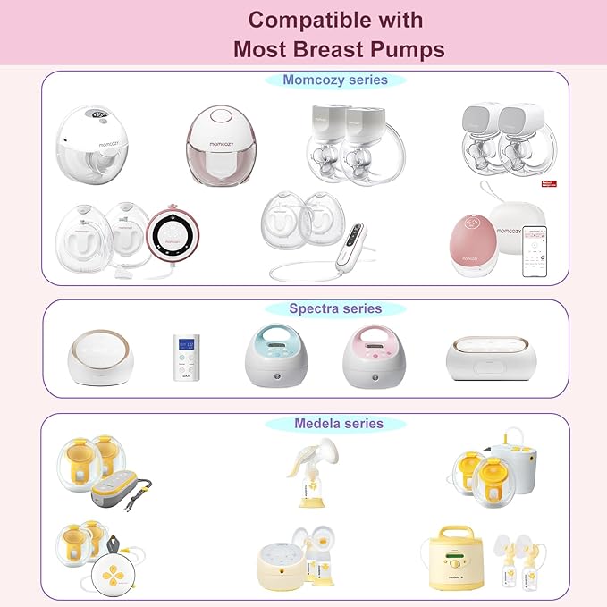 Flange Insert 13/15mm 8PCS Compatible with 24mm Flange/Shield of Most Pumps,Suitable for Momcozy/Medela/Spectra/TSRETE/Paruu Wearable Breast Pump,Reduce 24mm Tunnel Down to Correct Size,4pc/Size
