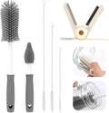 Sosmar 6 Pack Water Bottle Cleaner, Stanley Cup Cleaner Brush Kit with Long Silicone Bottle Brush, 3 Size Straw Cleaner Brush, 4 in 1 Bottle Gap Cleaner for Tumbler, Sports Water Bottle