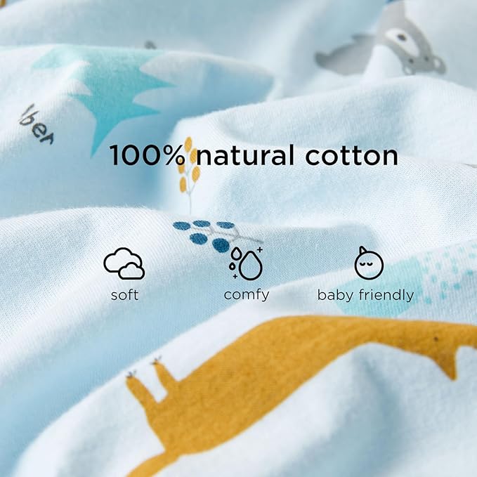 Duomiaomiao 0.5 TOG Toddler Sleep Sack 24-36 Months 100% Cotton Lightweight Baby Sleep Sack with Feet, Breathable Comfy Toddler Wearable Blanket