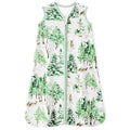 Baby Sleep Sack 6-12 Months 100% Cotton Lightweight 0.5 TOG Wearable Blanket Baby Sleep Bag with 2-Way Zipper for Newborn Infant Green Pine Tree