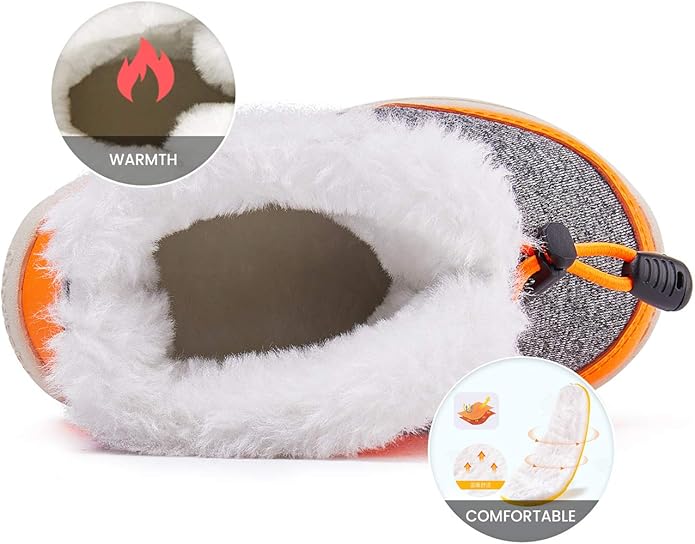 BMCiTYBM Toddler Baby Snow Boots Winter Shoes Boys Girls Cold Weather Baby Faux Fur Shoes