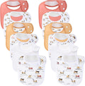Baby Bibs Soft and Absorbent Organic Cotton Bandana Drool Bibs Set for Boys Girls Newborn 0-36 Months