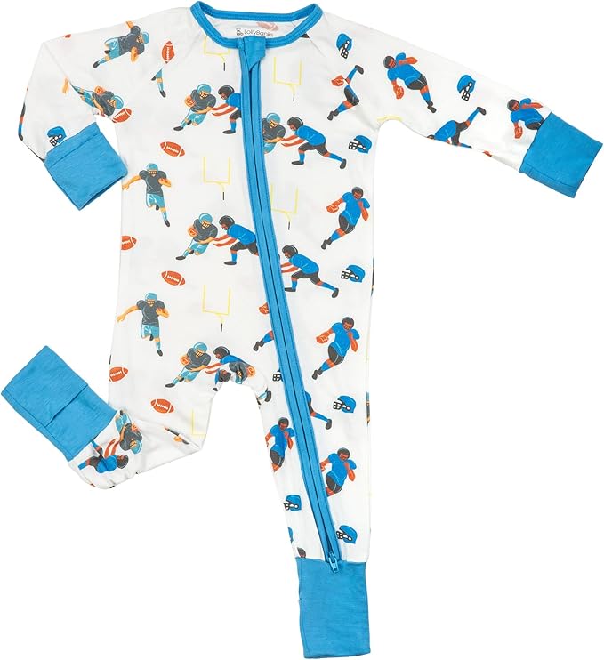 LollyBanks Baby Pajamas, 2-Way Zipper Romper, 95% Viscose Made from Bamboo and 5% Spandex, Baby Sleepers