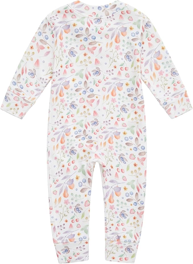 Owlivia Organic Cotton Baby Boy Girl Zip up Sleep 'N Play Pjs, Footless, Long Sleeve