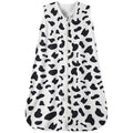 Baby Sleep Sack 0-6 Months Baby Wearable Blanket 100% Rayon Cotton 2-Way Zipper Toddler Sleeping Sack，Comfy Soft Lightweight TOG 0.3（Cow Print）
