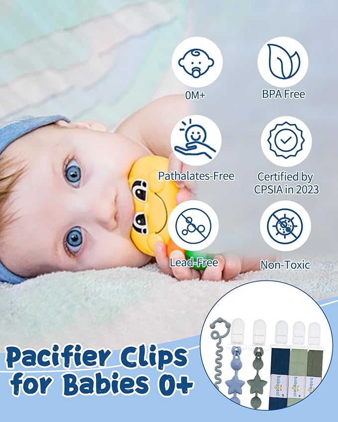 babygoal Pacifier Clips Set of 6