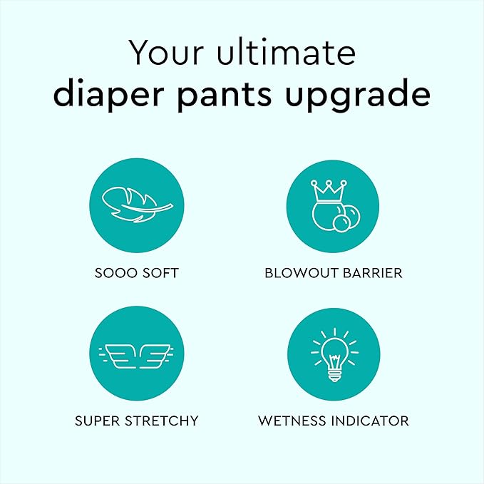 LILLYDOO Diaper Pants Toddlers - Size 3 (13-22 lbs), Monthly Supply (174 Count), Skin-Friendly, Ultrasoft, Chlorine-Free, Snug Fit & Absorbent Pull On Diapers