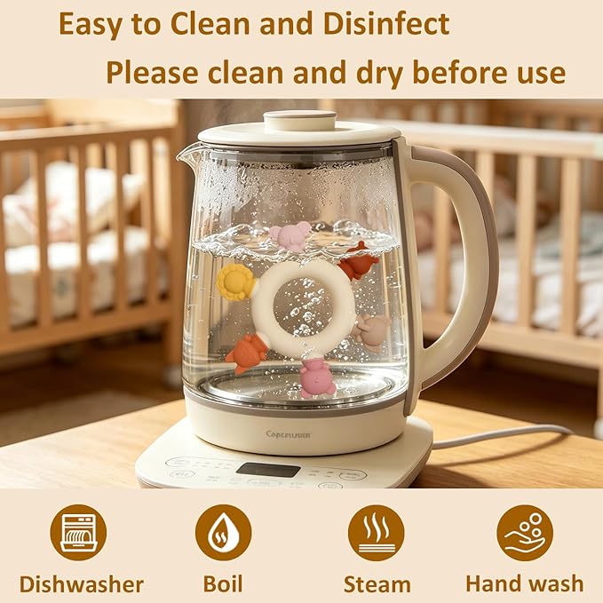 Baby Teething Toys 6-12 Months Teethers for Babies 3-6 Months Soft Cute Animals for Newborn Infants Food-Grade Silicone Baby Essential Chew Toys for Tiny Hands Easy Grip Teething Relief BPA Free