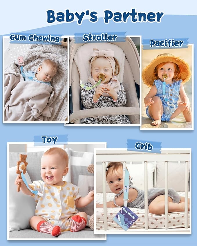 babygoal Pacifier Clips Set of 6