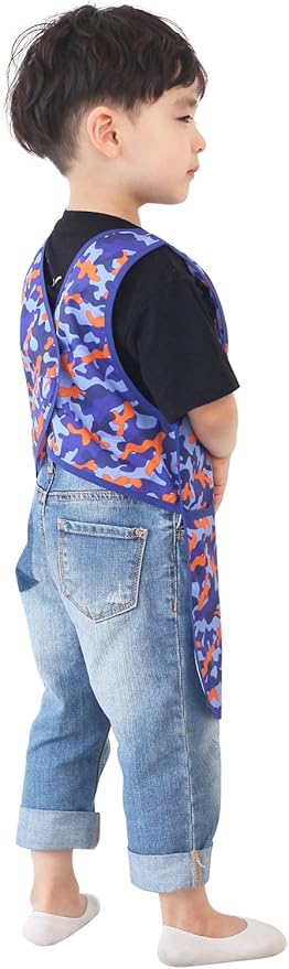 Kids Painting Apron – Waterproof Art Smock for Toddlers & Preschoolers, Messy Play, Baking, Crafts, Cooking, Mealtime