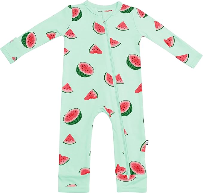 KYTE BABY Unisex Rayon Made From Bamboo Zippered Rompers 0-24 Months