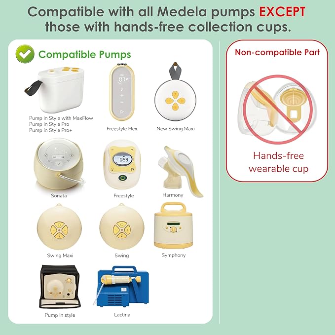 26mm Maymom MyFit Shields, Pano Series; Compatible with Medela Breast Pump- PersonalFit, Freestyle, Harmony, Maxi, Freestyle Flex Connector; Connect to Maymom Widemouth/Narrow Connector, 2pcs