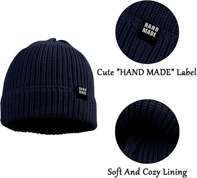 JANGANNSA Simple Knitted Baby Beanie Hip-Hop Boys Winter Hat Toddler Kids Bonnet for Girls 0-5Y