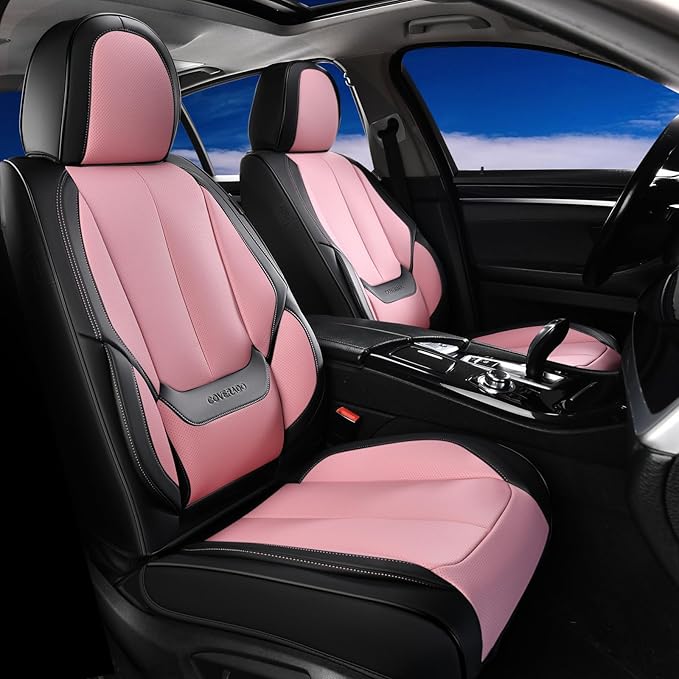 Coverado Seat Covers, Car Seat Covers Front Seats, Car Seat Cover, Car Seat Protector Waterproof, Car Seat Cushion Nappa Leather, Seat Covers Carseat Cover Universal Fit for Most Cars