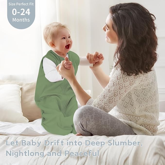Baby Sleep Sack 0-6 Months,100% Cotton TOG 0.5 Wearable Blanket for Newborn and Infant, 3 Pack 2-Way Zipper Lightweight Sleeping Bags for Toddler