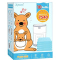10 Pack Diaper Pail Refill Bags Compatible with Dekor Classic Diaper Pail, 40% Extra Length Refills Holds up to 6400 Diapers, Thickened Multi-layer Odor Control Diaper Bags (Baby Scent)