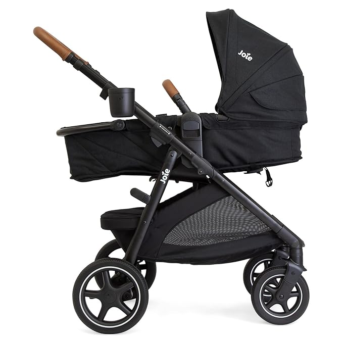Joie Baby, Ginger LX 4-in1 Stroller + Joie Baby Mint Latch Car Seat (Shale Dark)