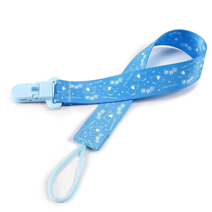 Littleforbig Adult Pacifier Clip Little Trunks 3 Paci Clips Set - Blue