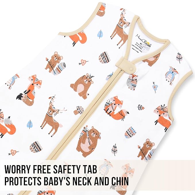 Mama Cheetah Toddler Sleep Sack with Feet 2T, 0.5 TOG Organic Cotton Baby Wearable Blankets with Legs, Baby Sleeping Bag for Walkers, Early Walker Medium