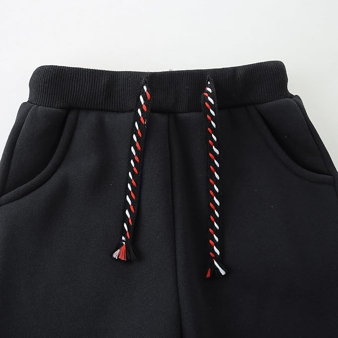 3 Pack Boy's and Girl's Fleece Pull on Jogger Sweatpant with Pockets and Drawstring 2-13 Years