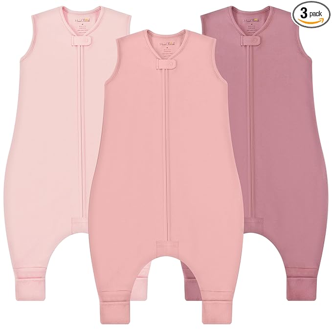 Mama Cheetah Toddler Sleep Sack with Feet, 0.5 TOG Organic Cotton Baby Sleeping Bag with Legs, Baby Wearable Blankets for Walkers w/ 2-Way Zipper, Baby Sleep Sack for Girls & Boys, Large Walker 3-4 T