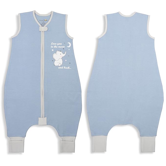 Mama Cheetah Toddler Sleep Sack with Feet, 0.5 TOG Organic Cotton Baby Wearable Blankets with Legs, Baby Sleeping Bag for Walkers, Early Walker 6-18 Month