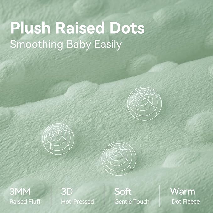 Fleece Baby Sleep Sack 18-24 Months with Plush Dots 1.5 Tog Baby Wearable Blanket with 2-Way Zipper Warm Sleeping Sack for Toddler Infant - XLarge, Forest Green