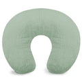 Hooyax Muslin Nursing Pillow Cover, Soft Breathable Feeding Slipcover for Breastfeeding Moms, Stretchy Removable Infant Pillow Cover for Boy and Girls (Green)