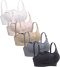 Lataly Womens Seamless Nursing Bra Sleeping Maternity Bralette for Breastfeeding Pack of 3