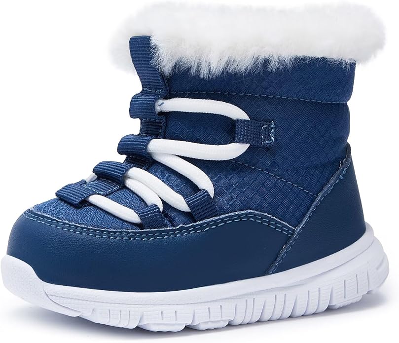 BMCiTYBM Girls Boys Snow Boots Warm Winter Fur Lined Baby Shoes (Infant/Toddler/Little Kid)
