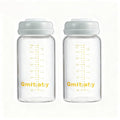 Breast Milk Storage Bottles 240ml 8oz BPA-Free Leak-Proof Baby Bottle for Breastmilk Storage Wide Neck Bottles with Screw Ring Sealing Disk Breastfeeding (Grey, 240ml-2Packs)