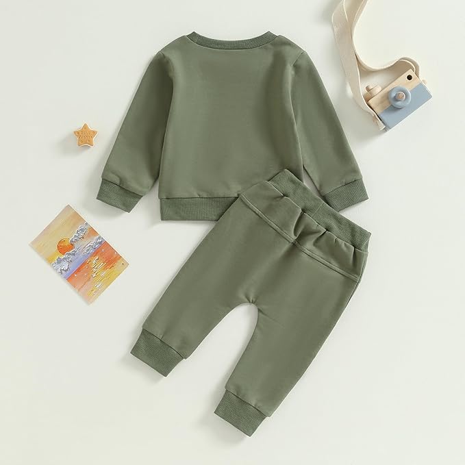 Tiaham Baby Boy Clothes Girl Outfits Fashion Sweatshirt Sweat Pant Kids Toddler Tops Pant Sets