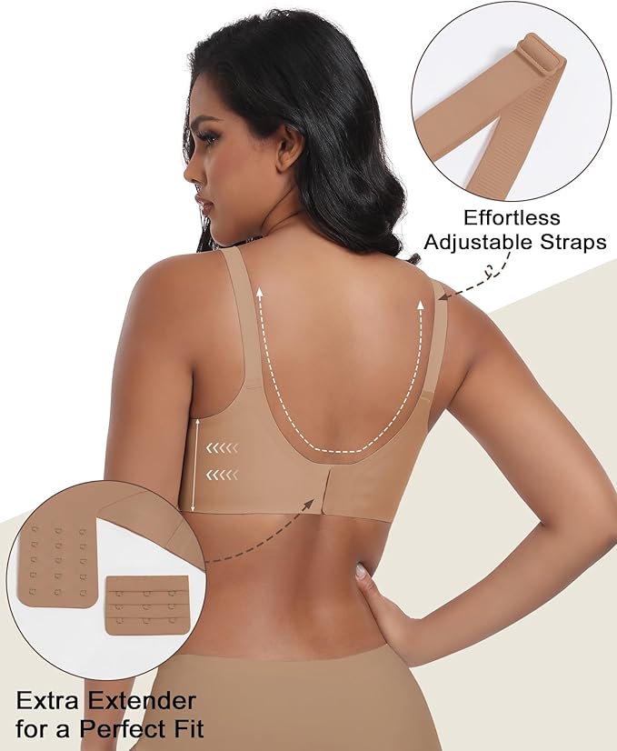As Fairy Wireless Seamless Pumping Bra Hands Free Nursing Bra Wirefree Comfort Wearable Breast Pump Brass