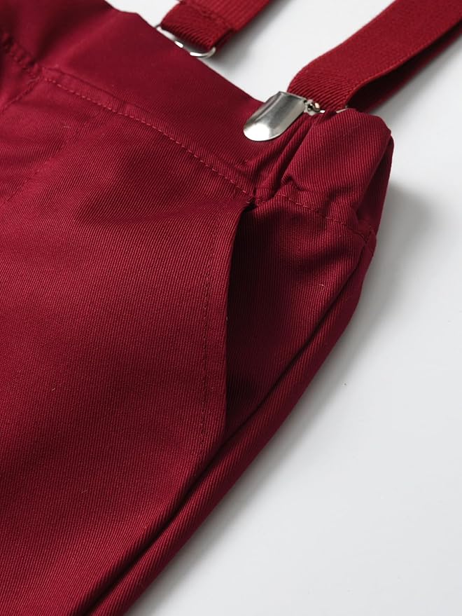 Boarnseorl Baby Boys Pants Sets,Toddler Gentleman Outfits, Infant Long Sleeve Shirt + Pants + Bow Tie + Suspenders