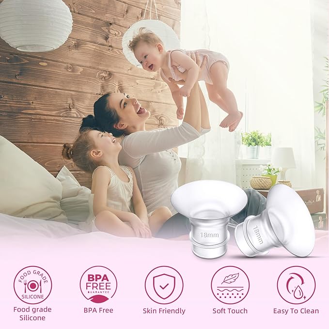 Flange Inserts 19mm for Medela,Spectra 24mm Shields/Flanges,Compatible with Momcozy S12 Pro/S9 Pro/S9/S12 Wearable Breast Pump,Reduce 24mm Nipple Tunnel Down to 19mm,10PCS