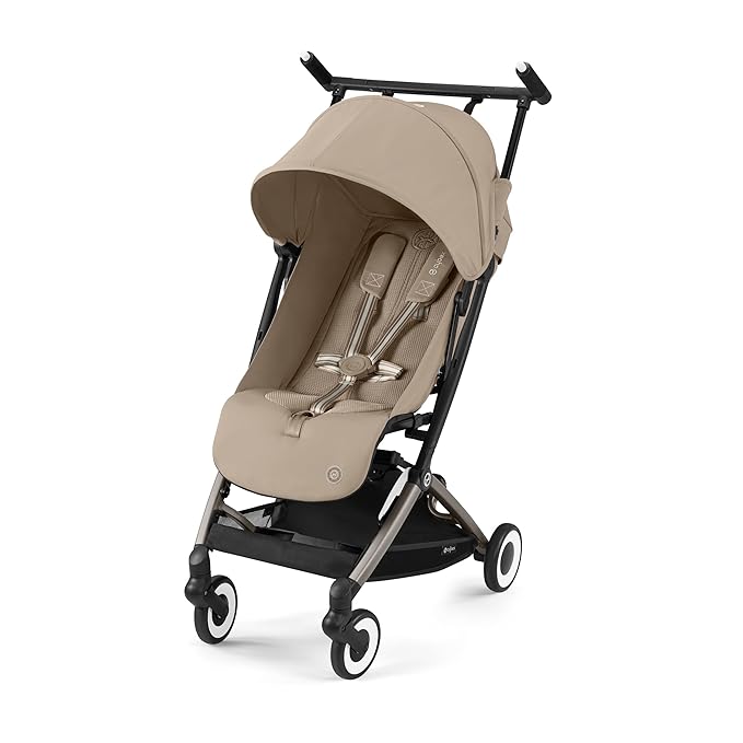 Cybex Libelle 2 Travel pockit Baby Stroller - Lightweight Carry-On Travel Stroller for Airplane with One-Hand Recline, Compatible with CYBEX Car Seats, Almond Beige