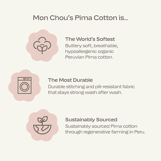 MON CHOU Organic Footless Baby Pajamas – 100% Pima Cotton, Ultra Soft, Lightweight & Breathable All-Season Sleepers