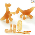 Amber Oil Baby Teething Toys for Babies 0-6 Months,Silicone Baby teethers for Babies 3 Months+,Freezer BPA Free Soft and Textured Chew Infant Toys Easter Gifts for Boys and Girls-Dinosaur