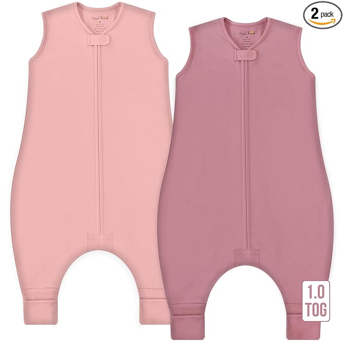 Mama Cheetah Toddler Sleep Sack with Feet, 1.0 TOG Organic Cotton Baby Wearable Blankets with Legs, Baby Sleeping Bag for Walkers, Early Walker 6-18 Month