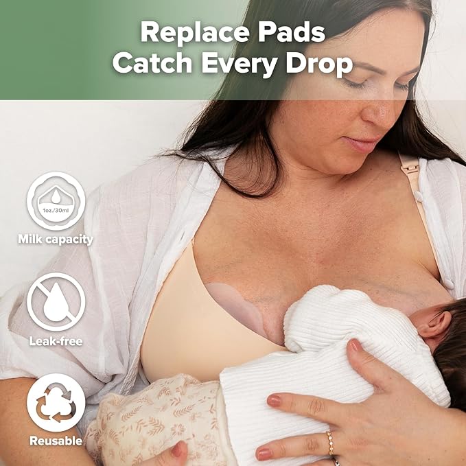 haakaa Petal Soft Silicone Milk Collector丨Discreet Leak-Protection Breast Milk Saver, Reusable Breast Shells Milk Collection Cup for Breastfeeding with Cleaning Brush- 1PC