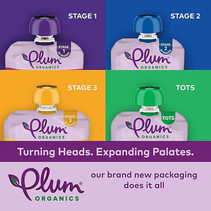 Plum Organics Mighty Morning Organic Toddler Food - Banana, Kiwi, Spinach, Greek Yogurt, and Barley - 4 oz Pouch (Pack of 6) - Organic Fruit and Vegetable Toddler Food Pouch