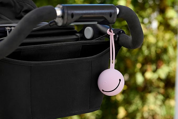 Smack Fun | Silicone Pacifier Holder Case | Pacifier case for diaper bag | Safe & Soft Material | Stain Resistant - Diaper Bag Essentials (Tradewinds)